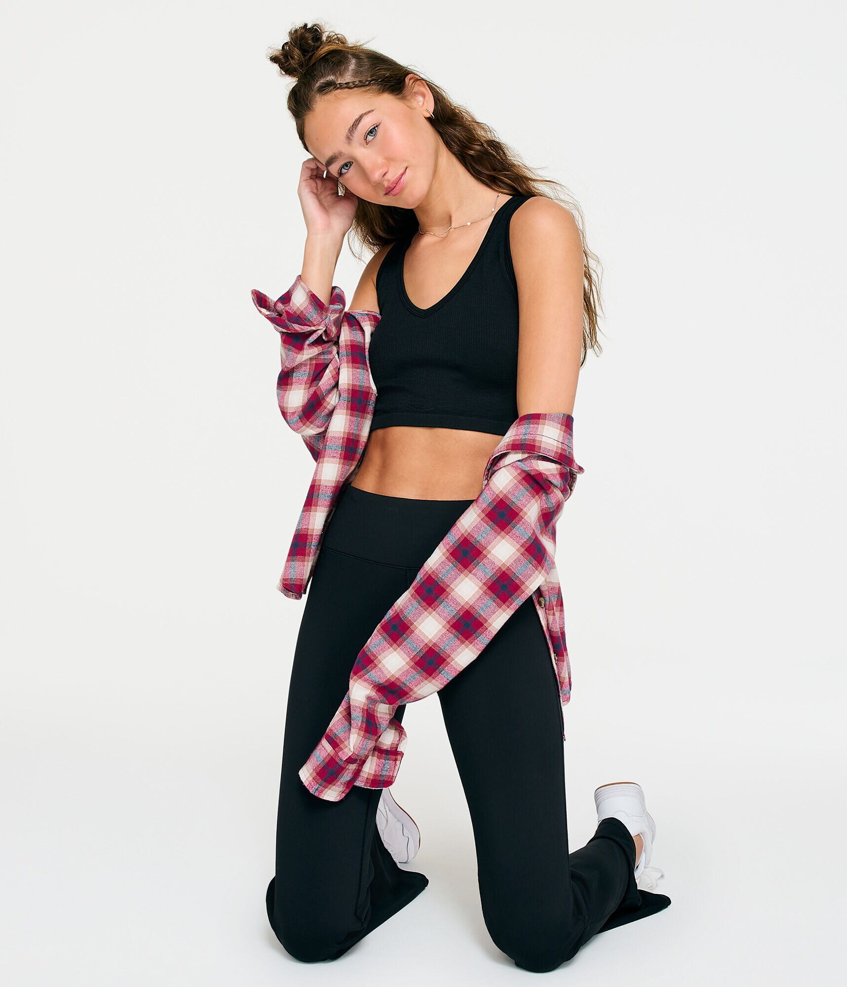 Seamless V-Neck Cropped Tank