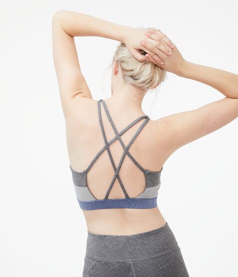 Colorblocked Strappy Sports Bra Colorblocked Strappy Sports Bra