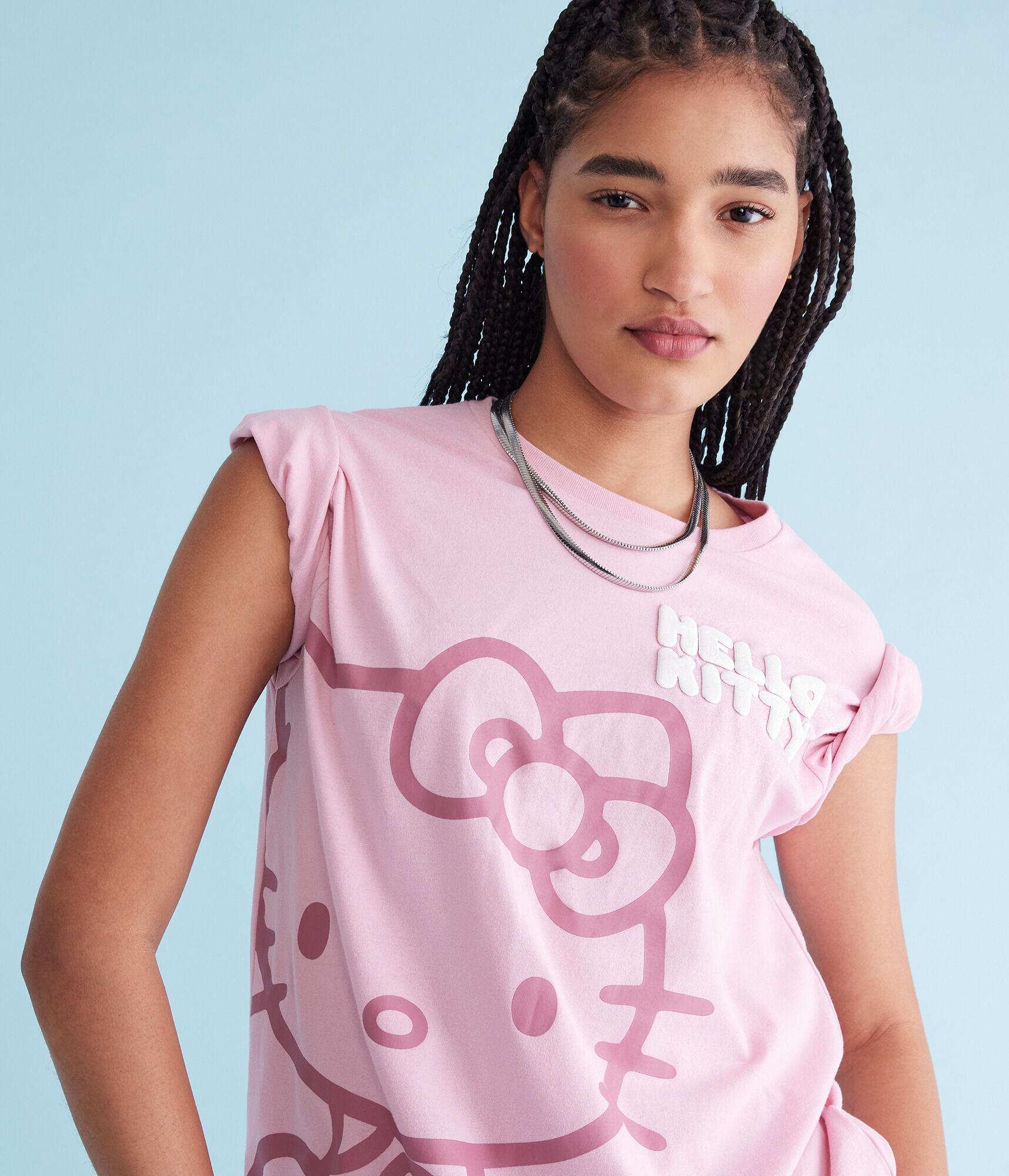 Hello Kitty Face Oversized Graphic Tee