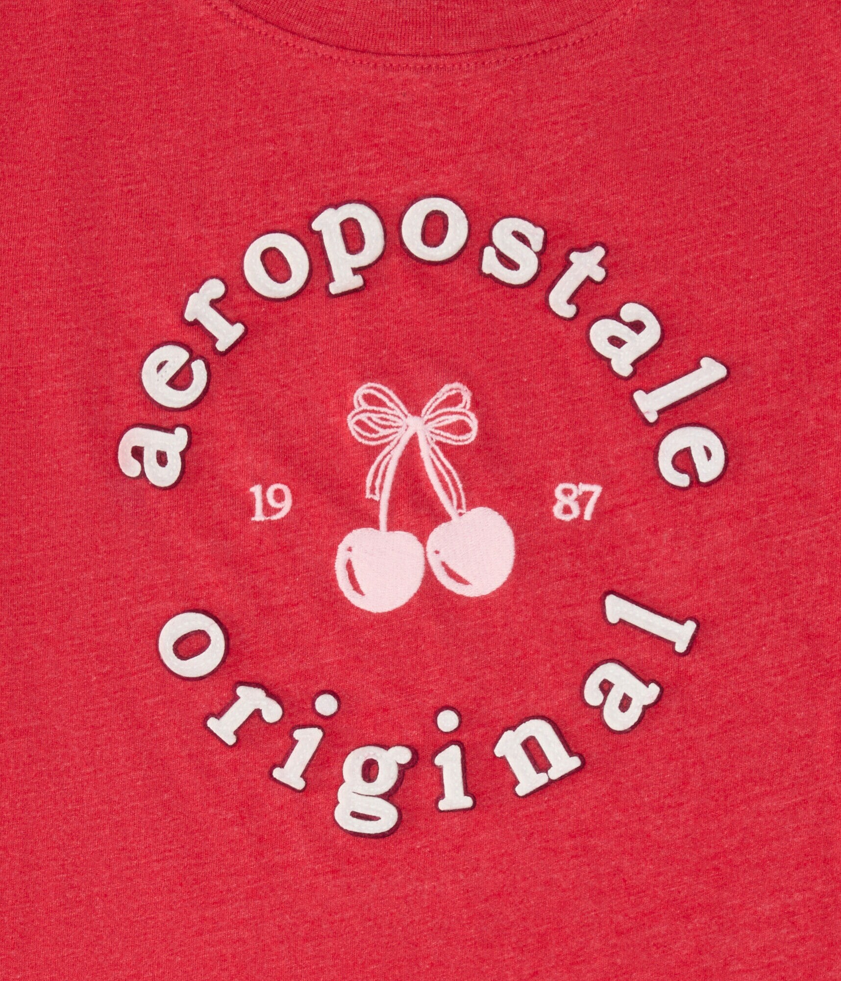 Aeropostale Circle Cherry Appliqu&eacute; Graphic Tee