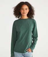Long Sleeve Washed Loose Fit Crew Tee