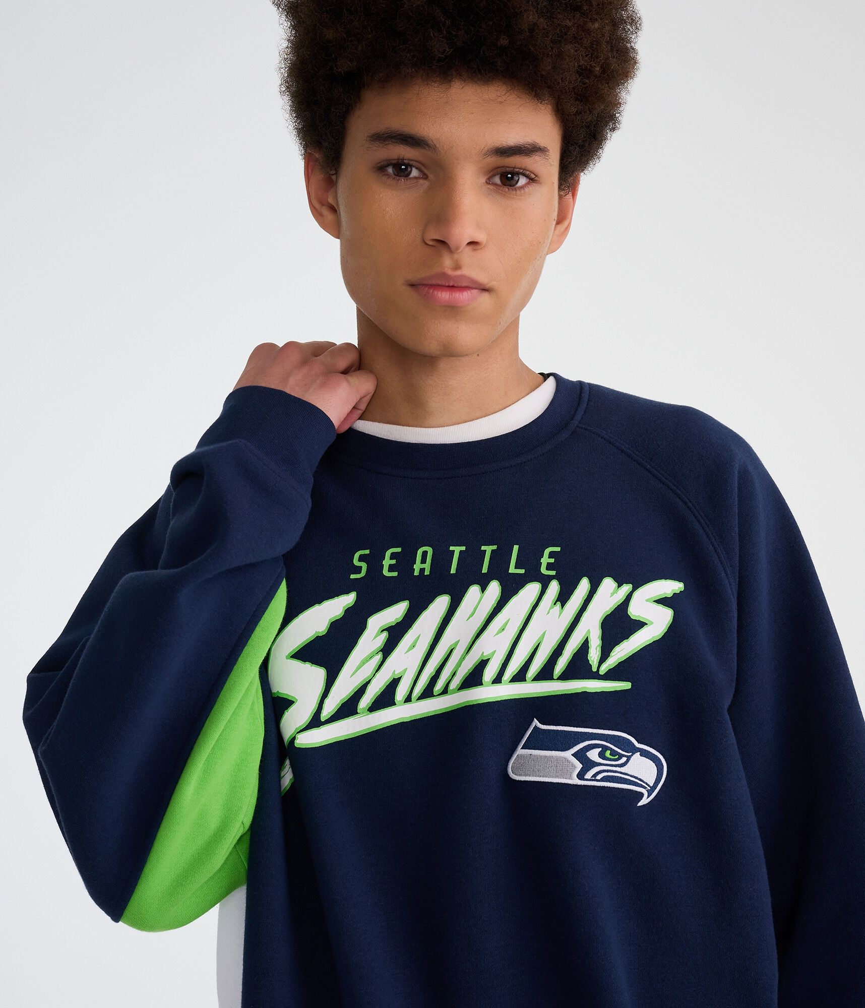 Seattle Seahawks Colorblock Crew Sweatshirt