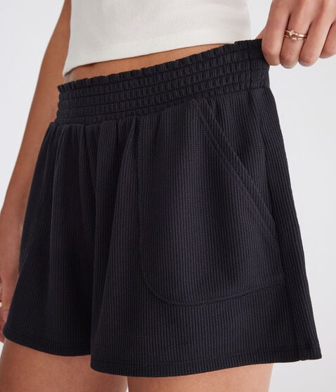 Mid-Rise Waffle Shorts Mid-Rise Waffle Shorts