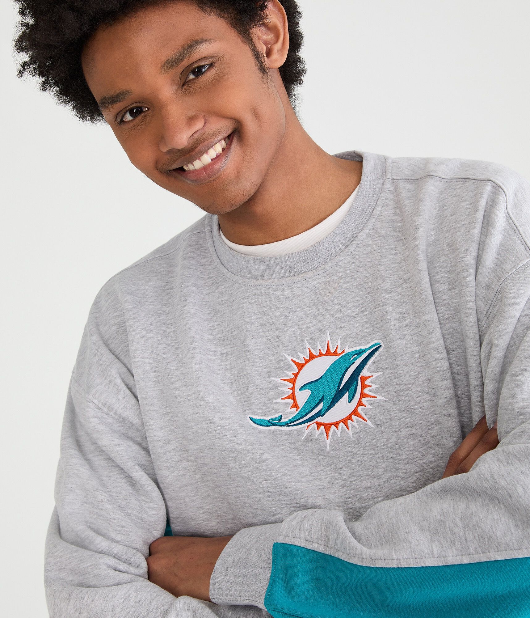 Miami Dolphins Logo Crew Sweatshirt