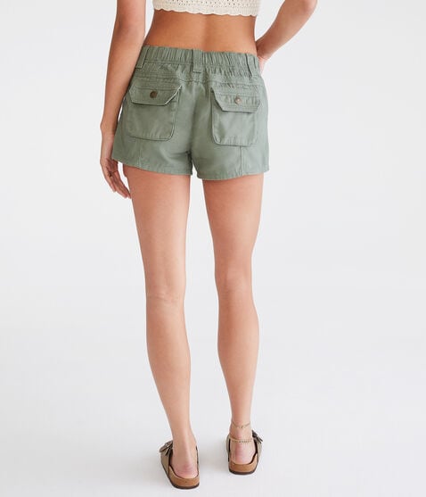 Low-Rise Canvas Cargo Shorty Shorts Low-Rise Canvas Cargo Shorty Shorts