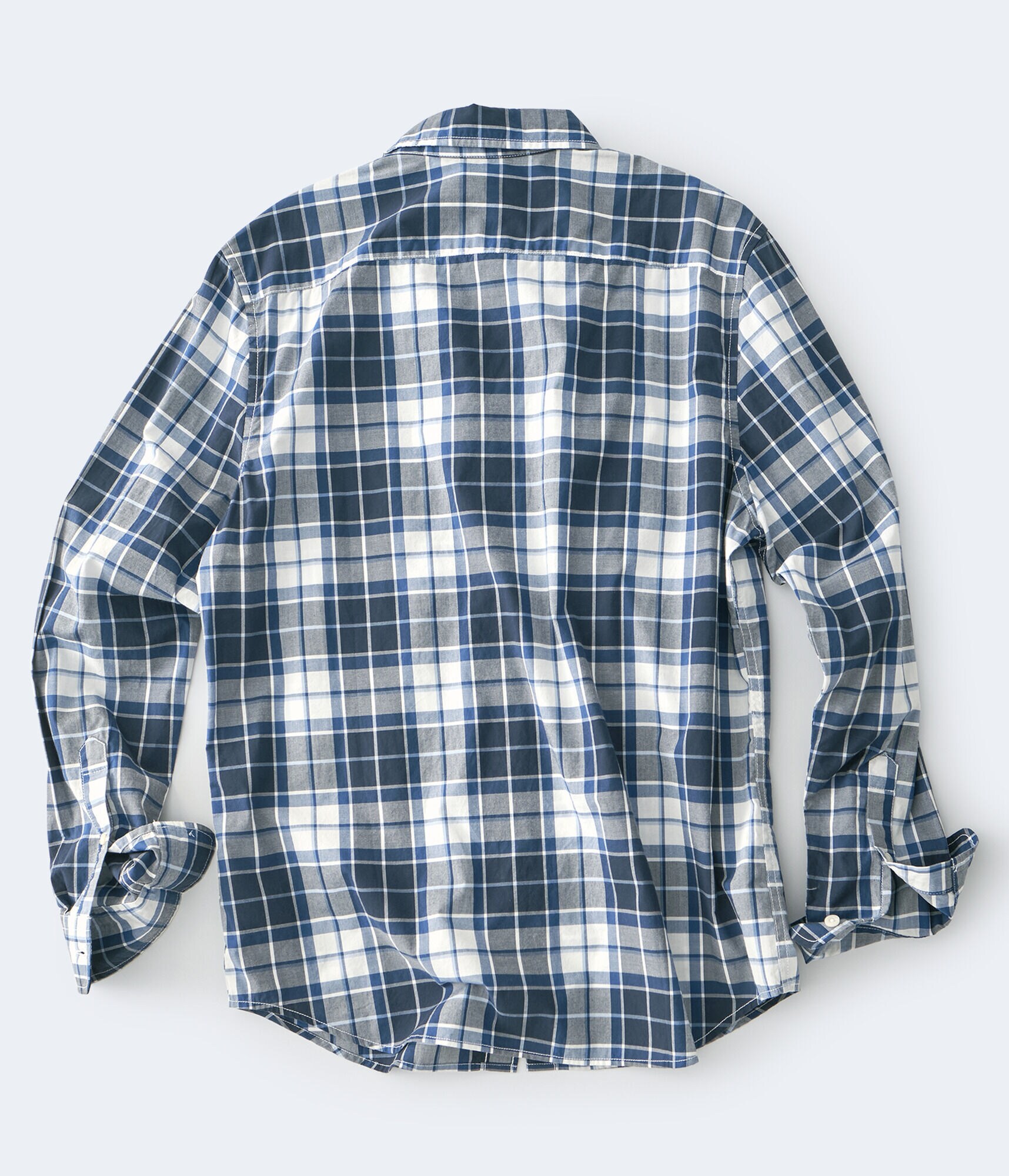 Long Sleeve Plaid Button-Down Shirt
