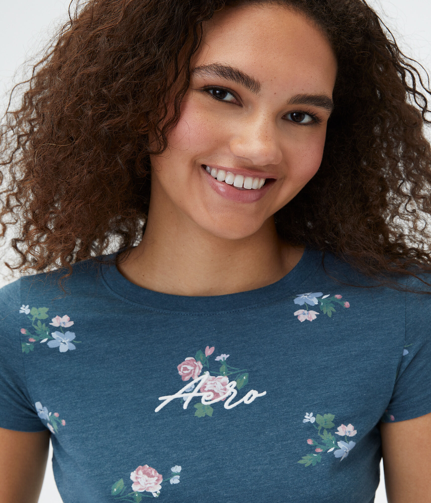 Aero Logo Floral Graphic Tee