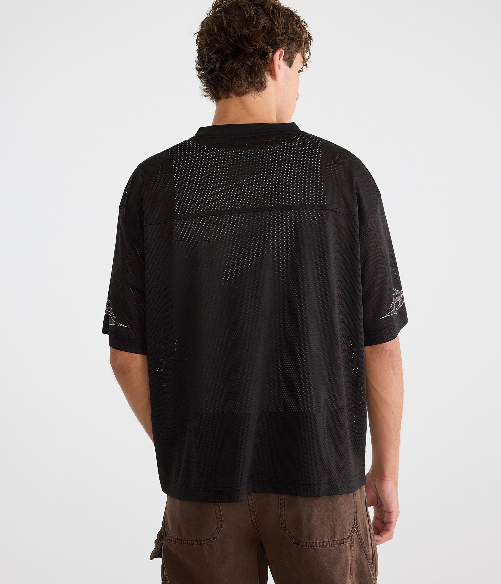 New York 87 V-Neck Boxy Mesh Jersey