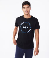A87 Circle Logo Appliqué Graphic Tee