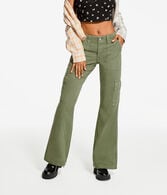 Low-Rise Flare Utility Cargo Pants
