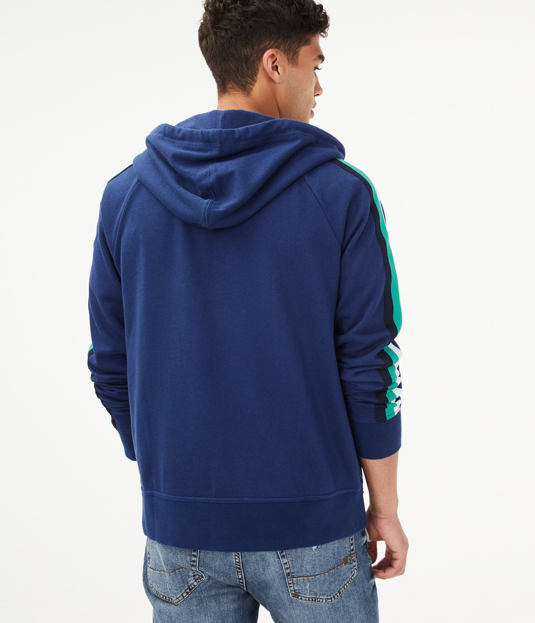 A87 Sleeve Stripe Full-Zip Hoodie***