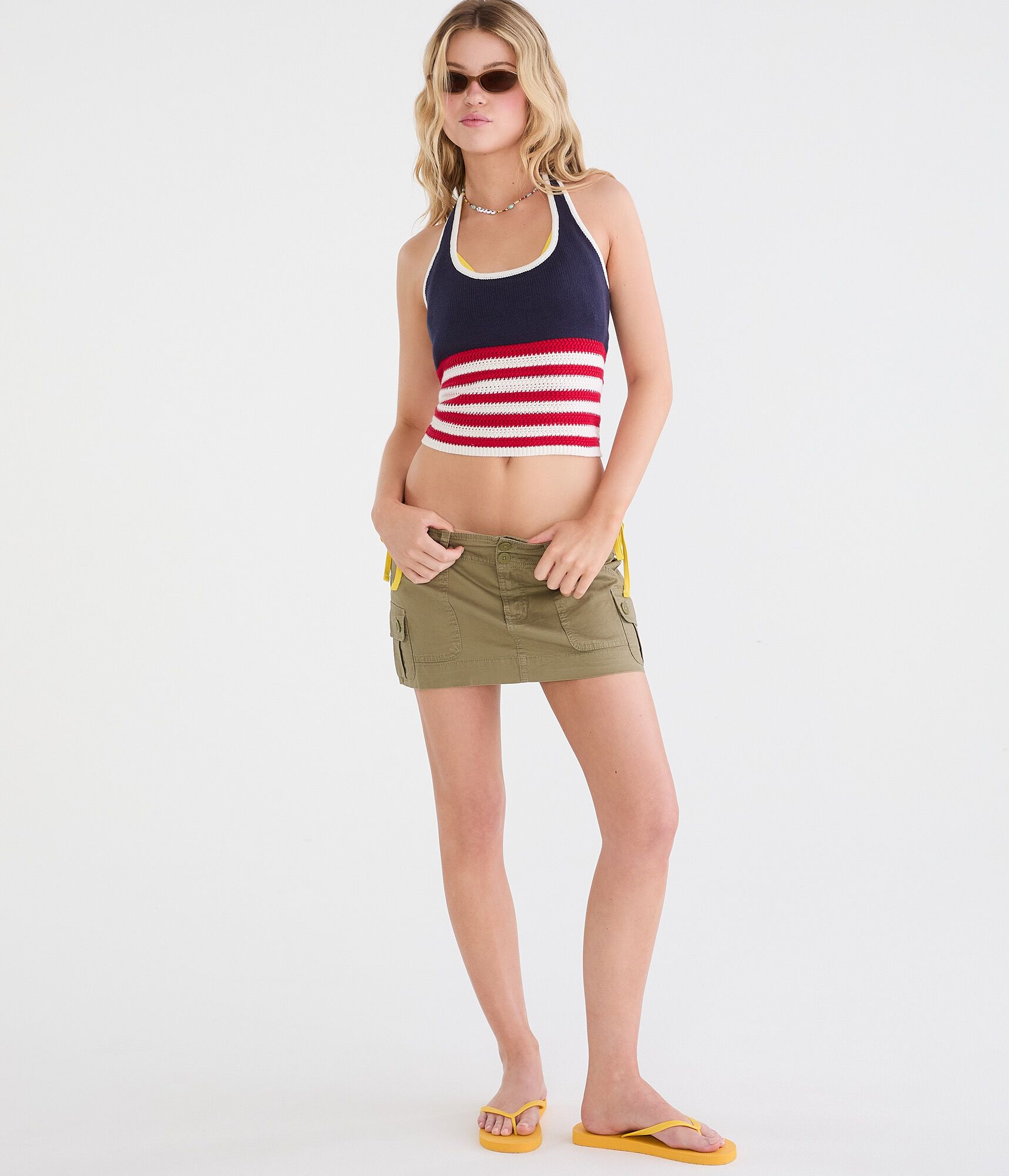 Americana Sweater Halter Top