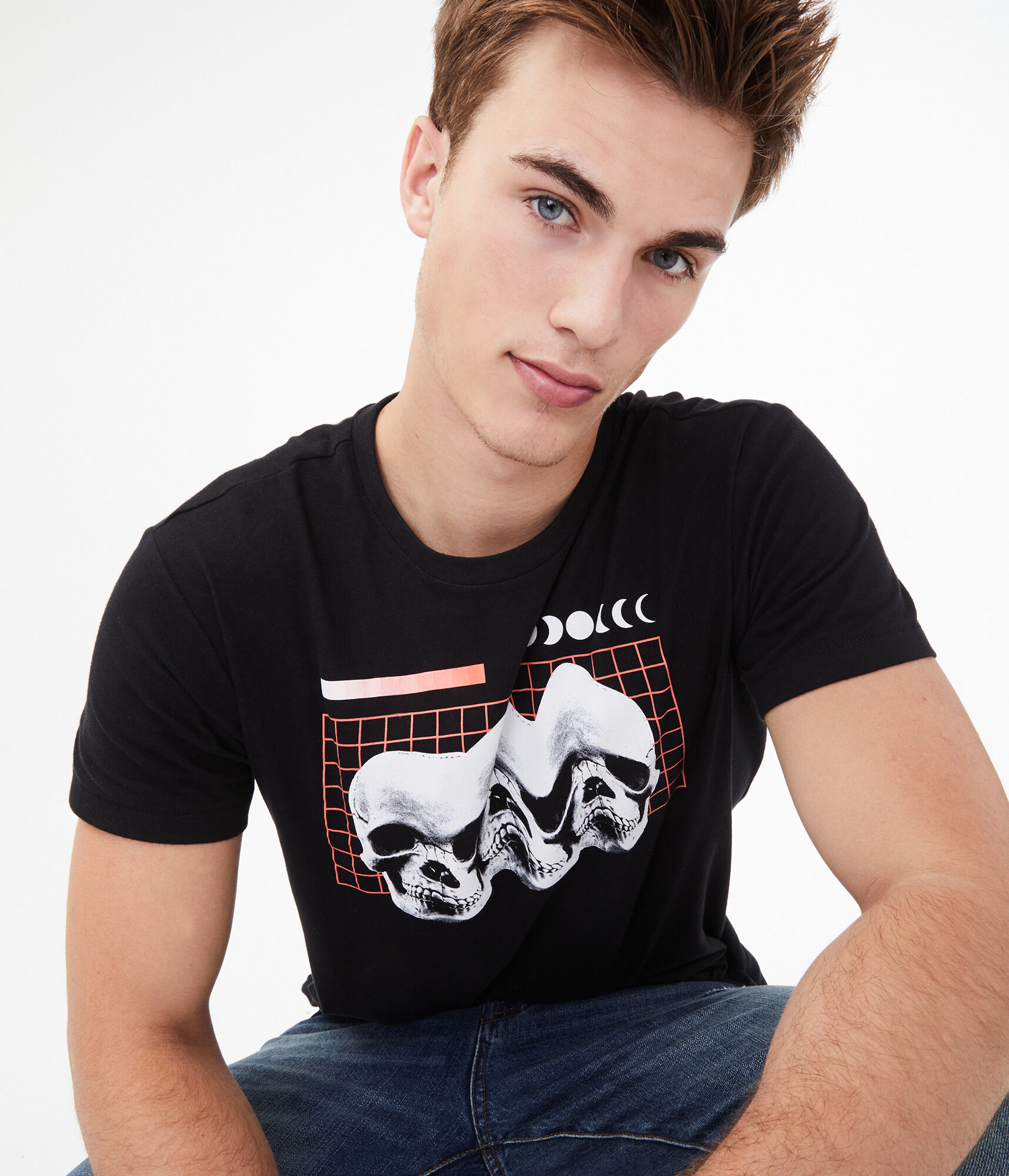 Distorted Skulls Graphic Tee