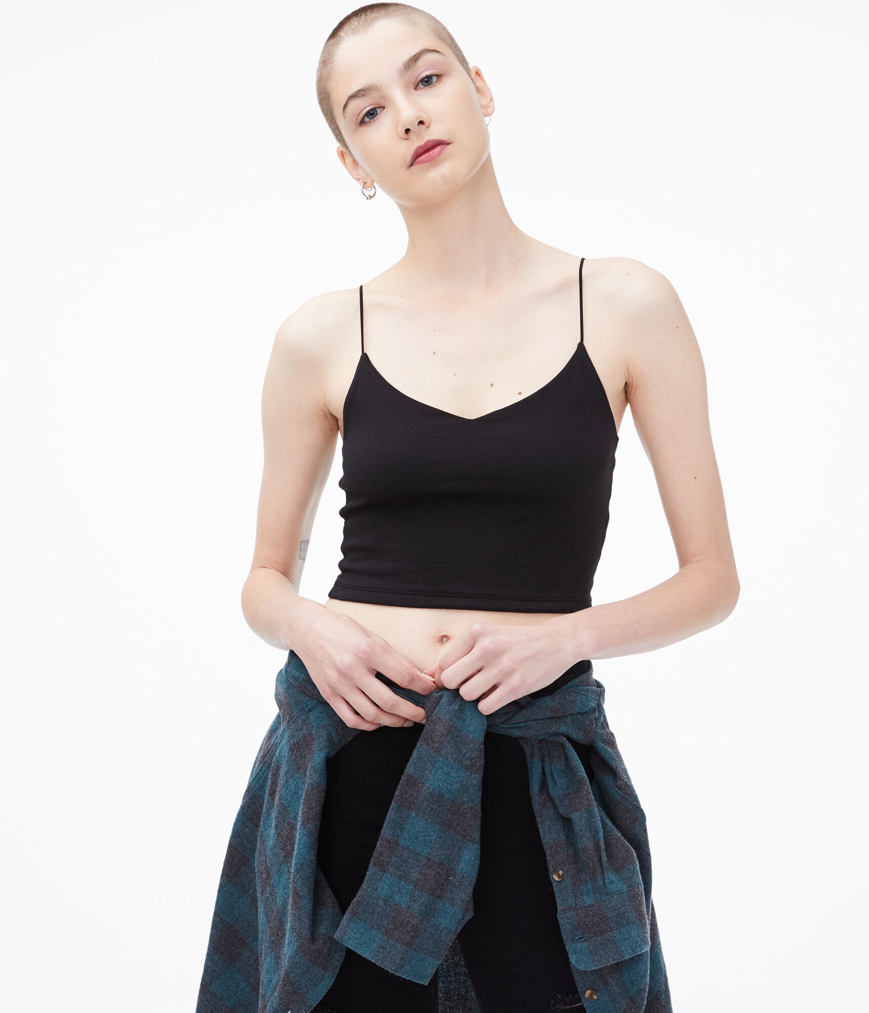 Cropped V-Neck Cami***