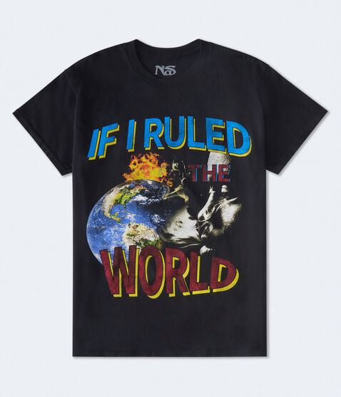 Nas If I Ruled The World Relaxed Graphic Tee Nas If I Ruled The World Relaxed Graphic Tee