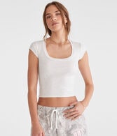 Seriously Soft Ribbed Scoop-Neck Baby Tee