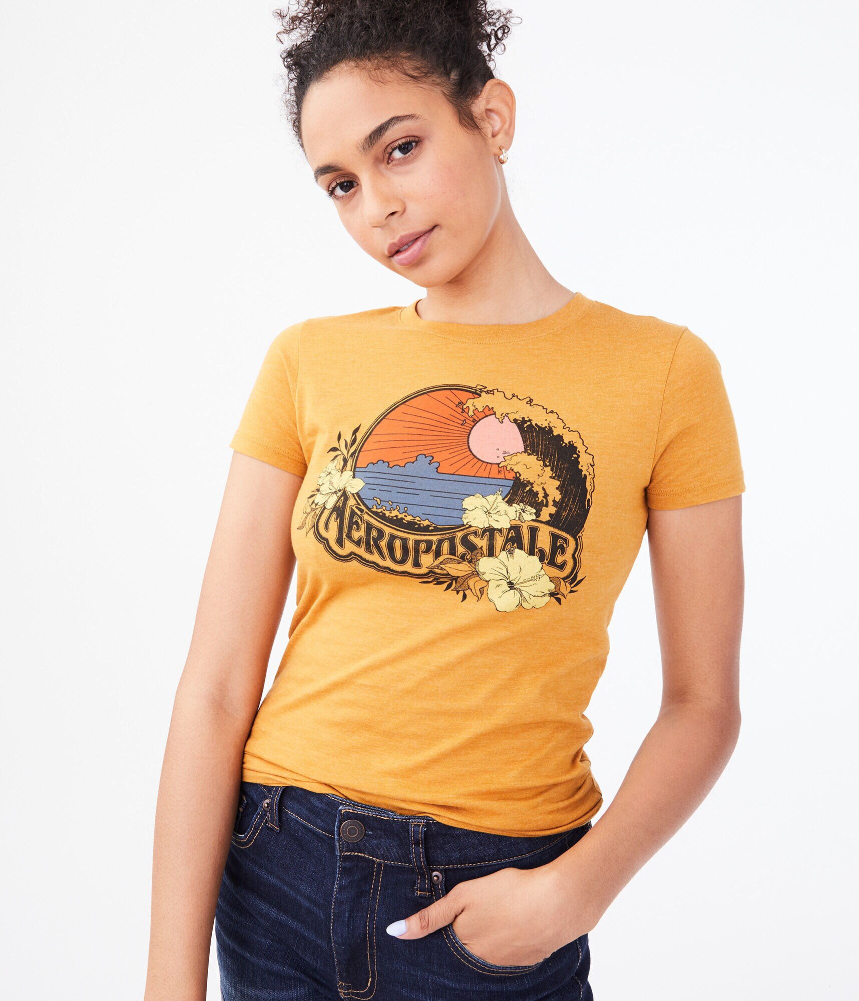 Aeropostale Sunset Graphic Tee
