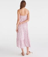 Floral V-Neck Tie-Front Maxi Dress