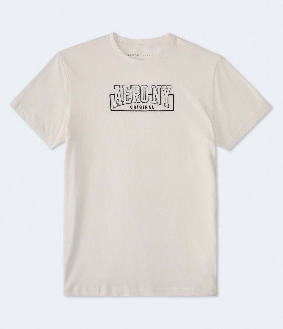 AeroNY Box Logo Appliqué Graphic Tee