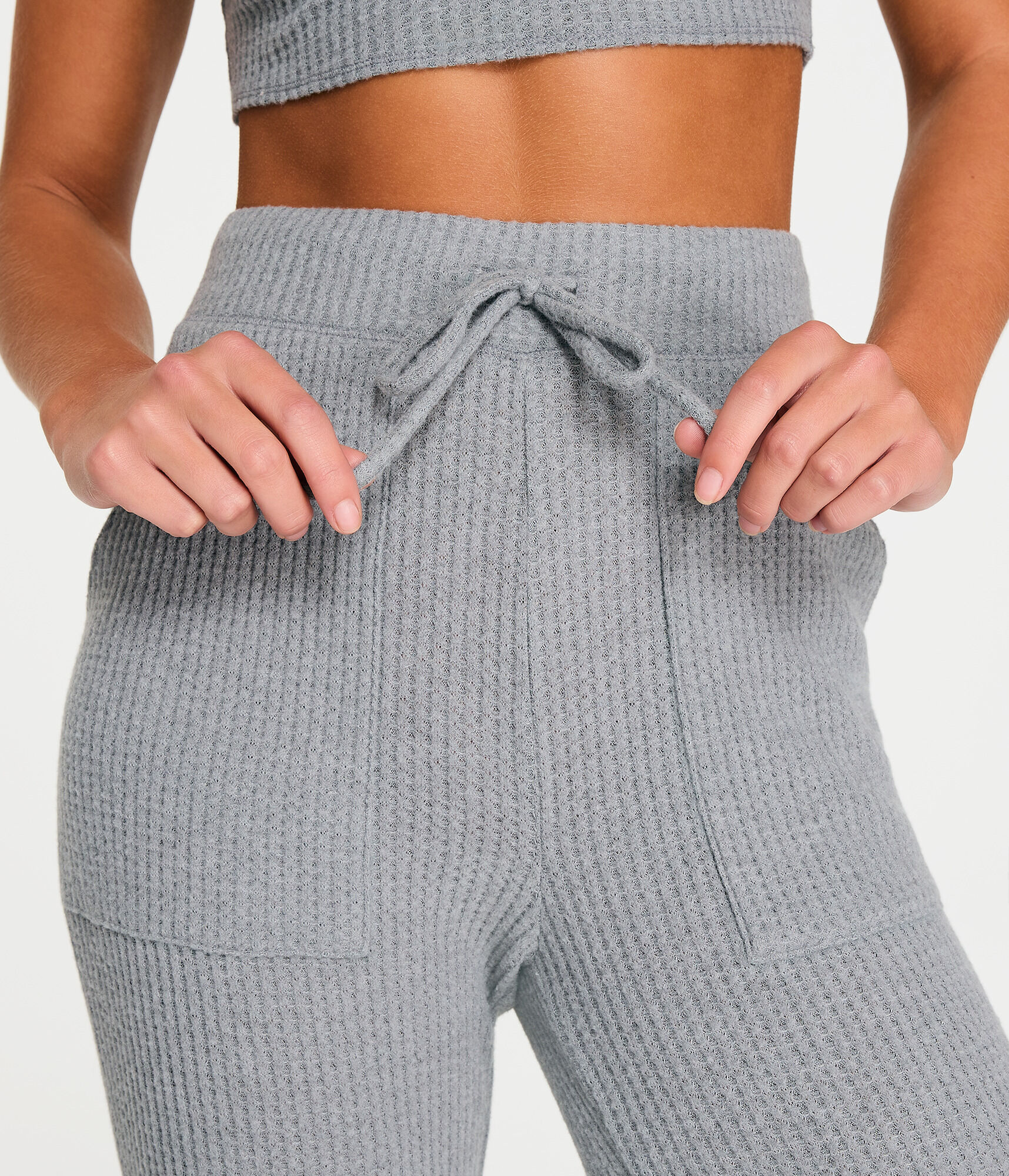 Waffle High-Rise Sleep Pants