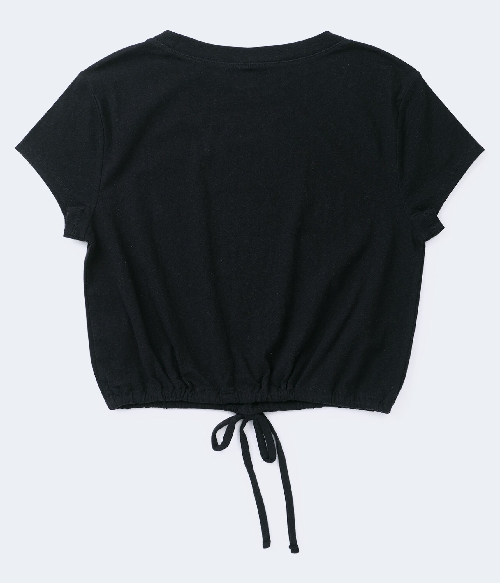 Drawstring-Hem Cropped Tee