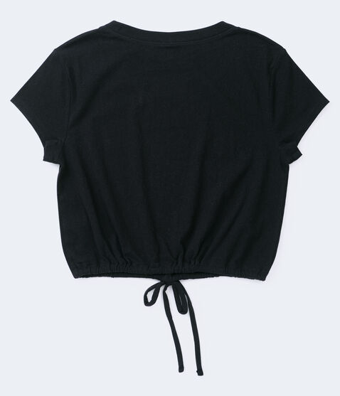 Drawstring-Hem Cropped Tee Drawstring-Hem Cropped Tee