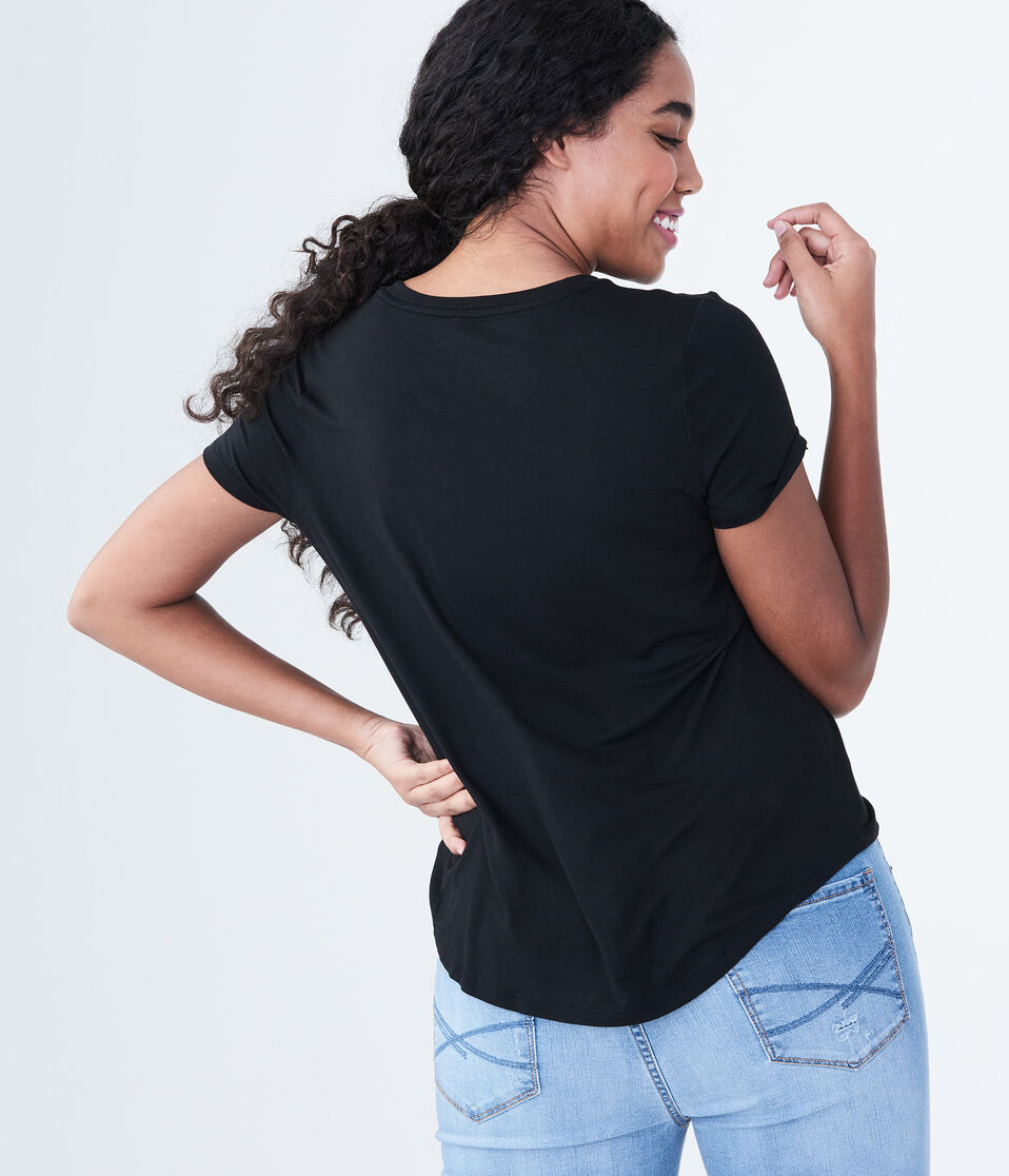 Seriously Soft Solid Pocket Crew Tee