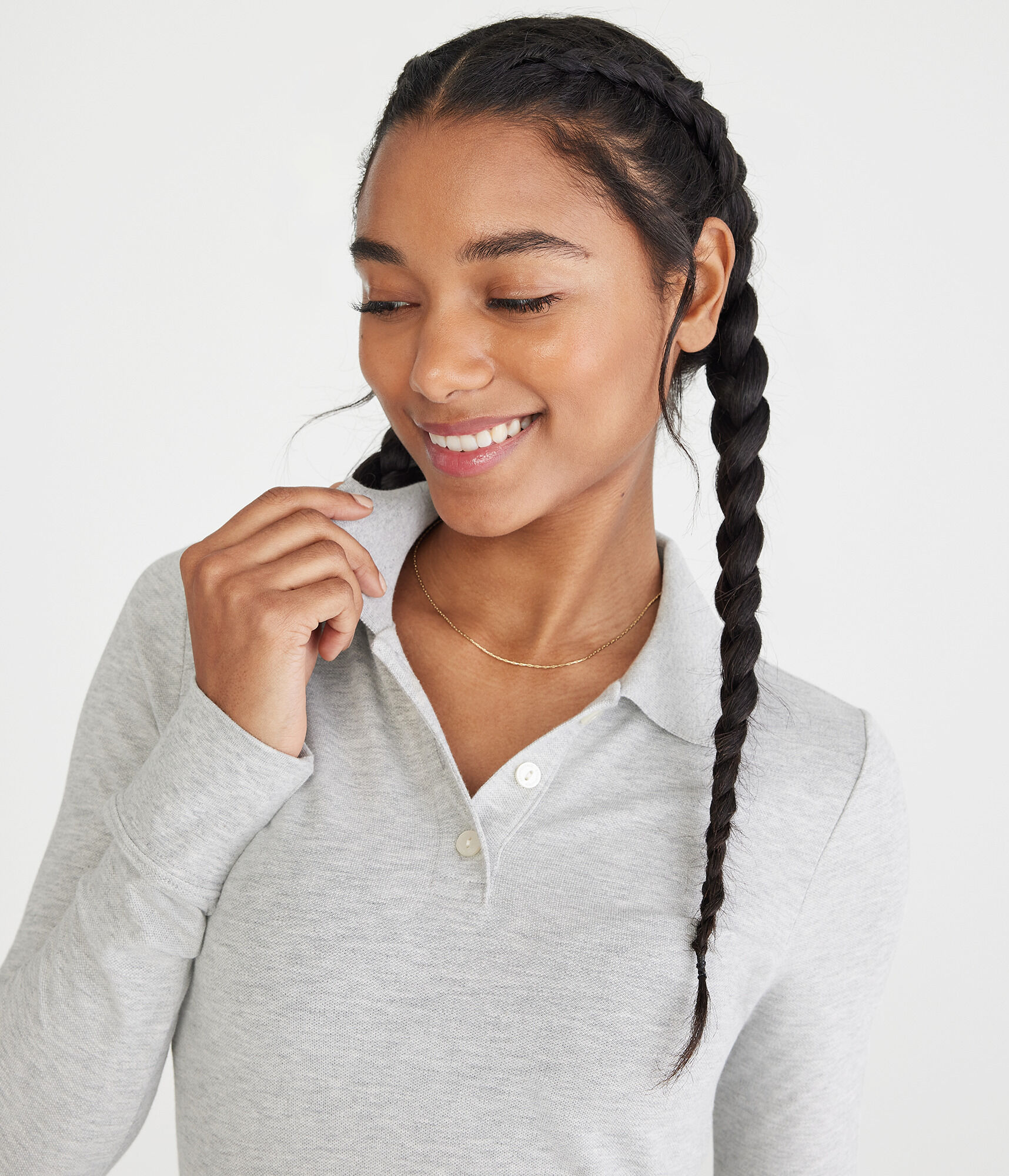 Long Sleeve Uniform Piqu&amp;eacute; Polo