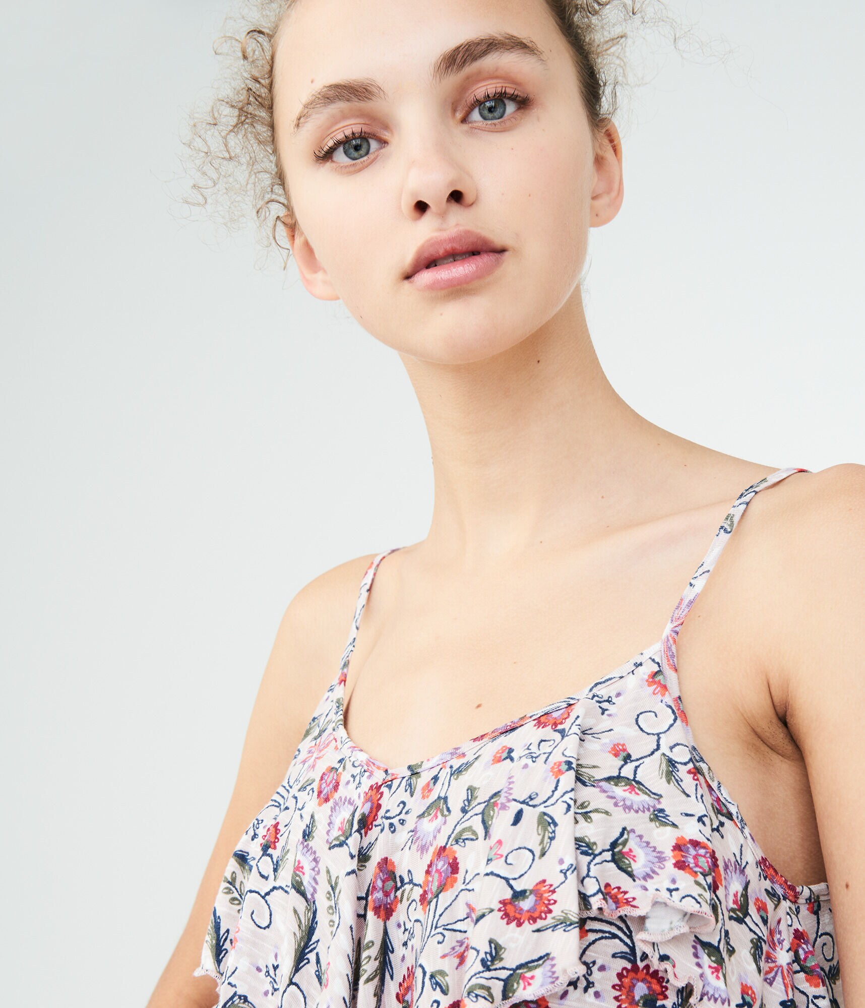 Floral Ruffle Cami