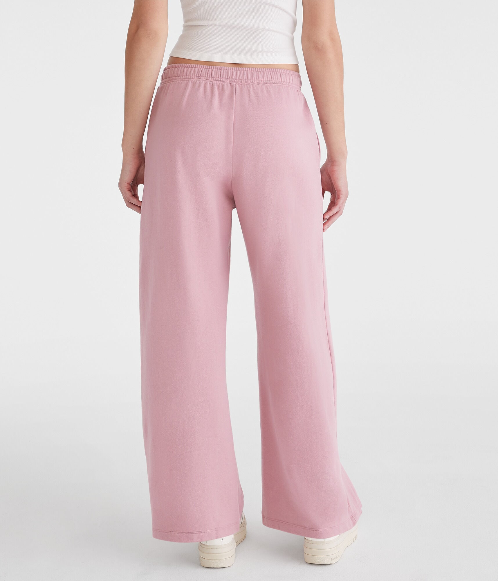 Mid-Rise Wide Leg Sweatpants
