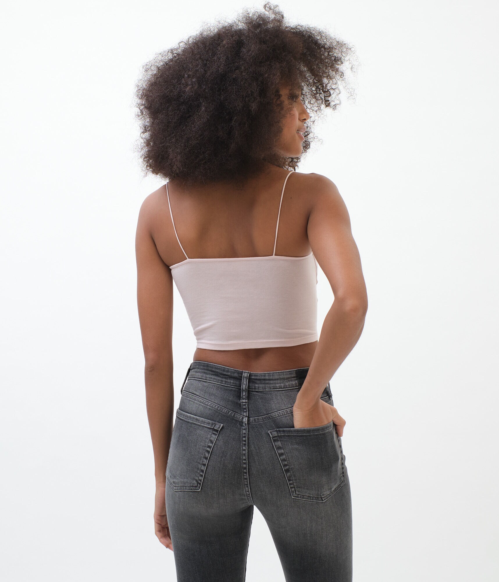 Square-Neck Cropped Cami