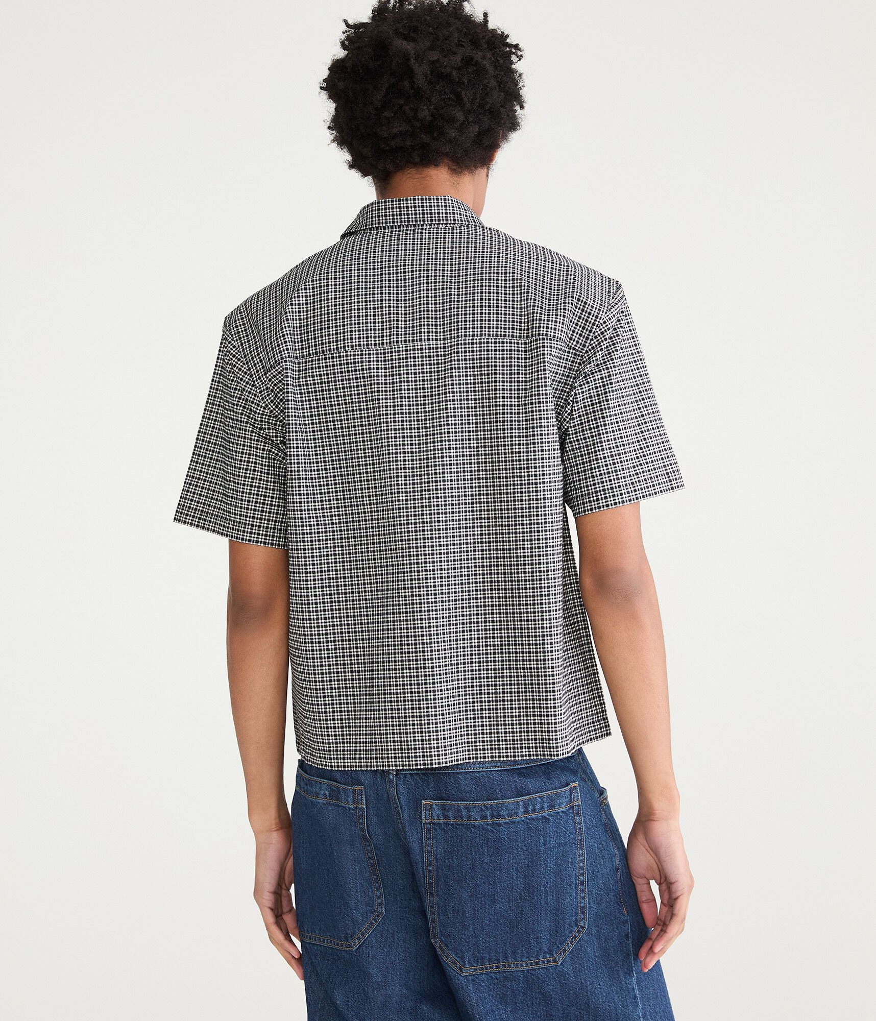 Dragon Microplaid Boxy Shirt