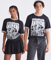 Las Vegas Raiders Super Bowl Relaxed Ringer Graphic Tee