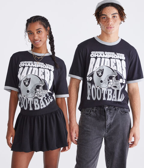 Las Vegas Raiders Super Bowl Relaxed Ringer Graphic Tee Las Vegas Raiders Super Bowl Relaxed Ringer Graphic Tee