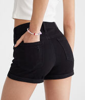 Flex Effects High-Waisted Denim Midi Shorts