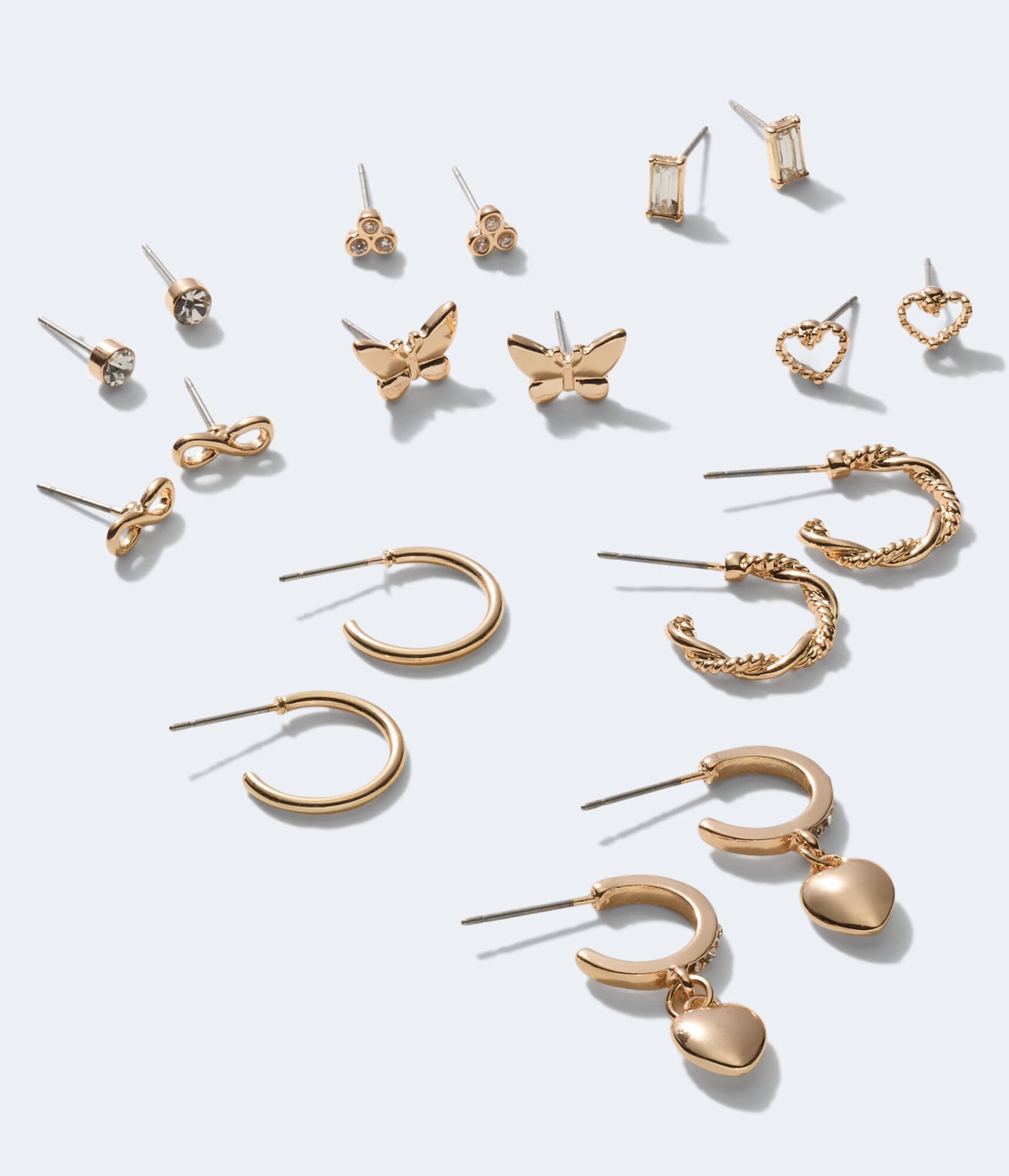 Infinity Twist Hoop & Stud Earring 9-Pack