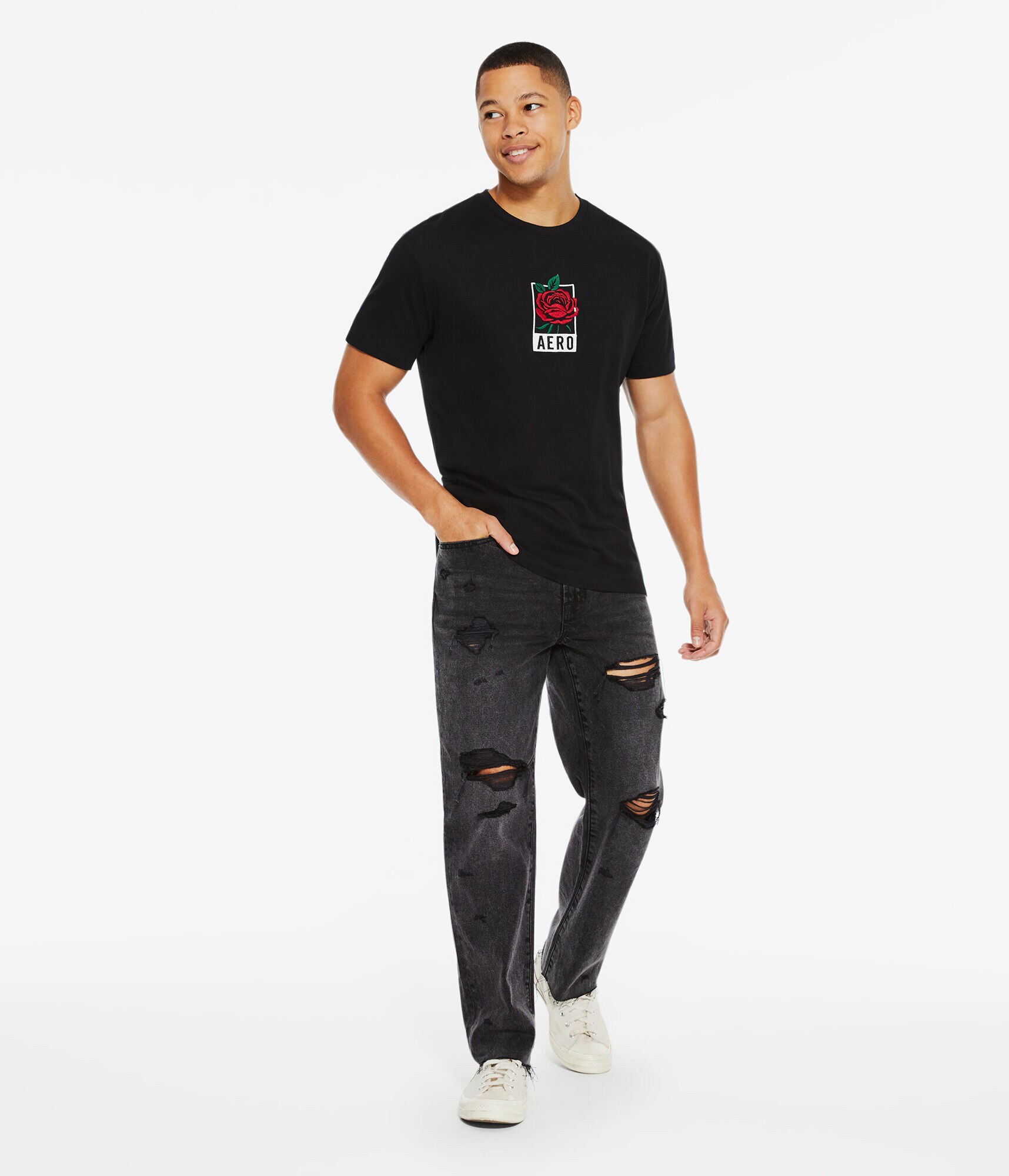 Aero Rose Box Logo Graphic Tee