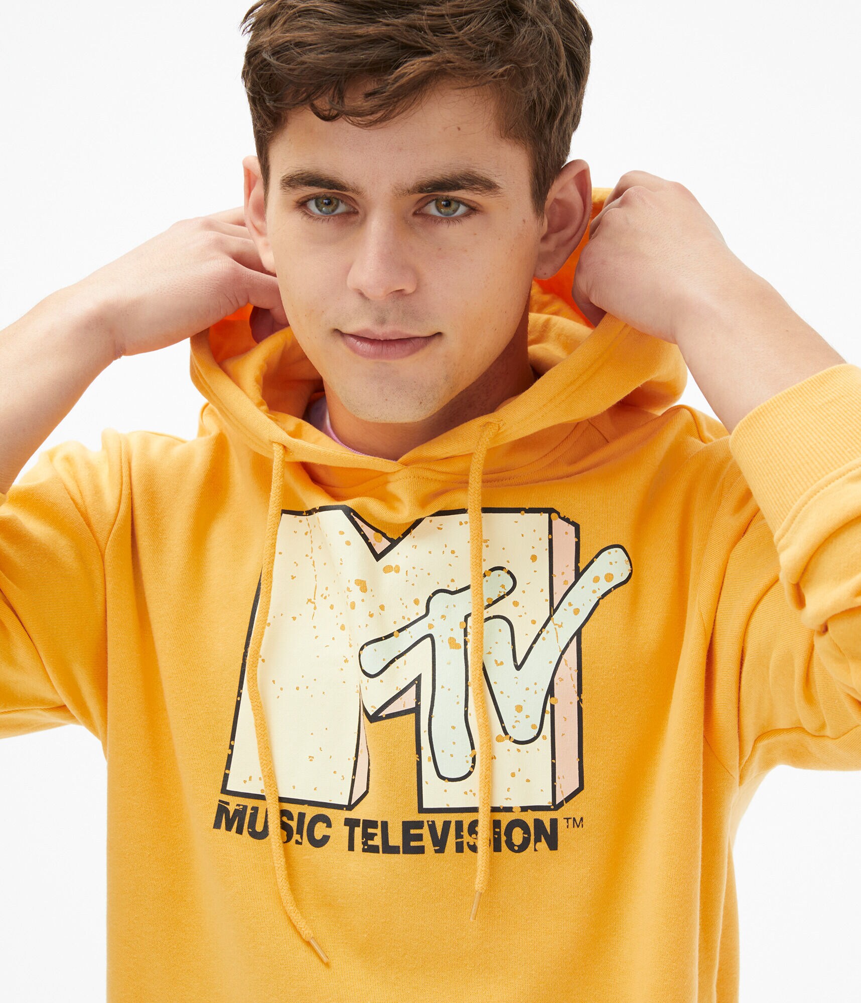 MTV Paint Splatter Logo Pullover Hoodie***