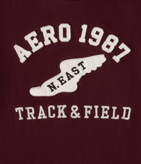 Aero 1987 Track & Field Appliqué Graphic Tee Aero 1987 Track & Field Appliqué Graphic Tee