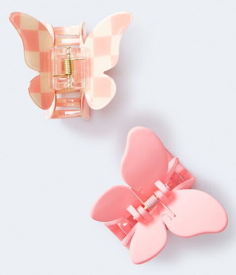 Checkerboard & Matte Butterfly Claw Hair Clip 2-Pack Checkerboard & Matte Butterfly Claw Hair Clip 2-Pack