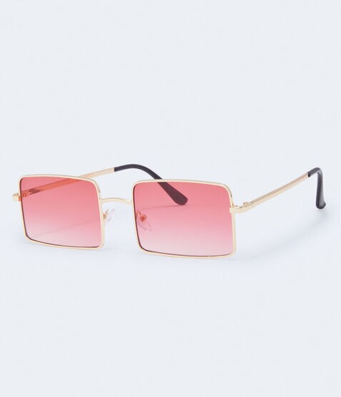 Rectangular Pop-Color Lens Sunglasses Rectangular Pop-Color Lens Sunglasses
