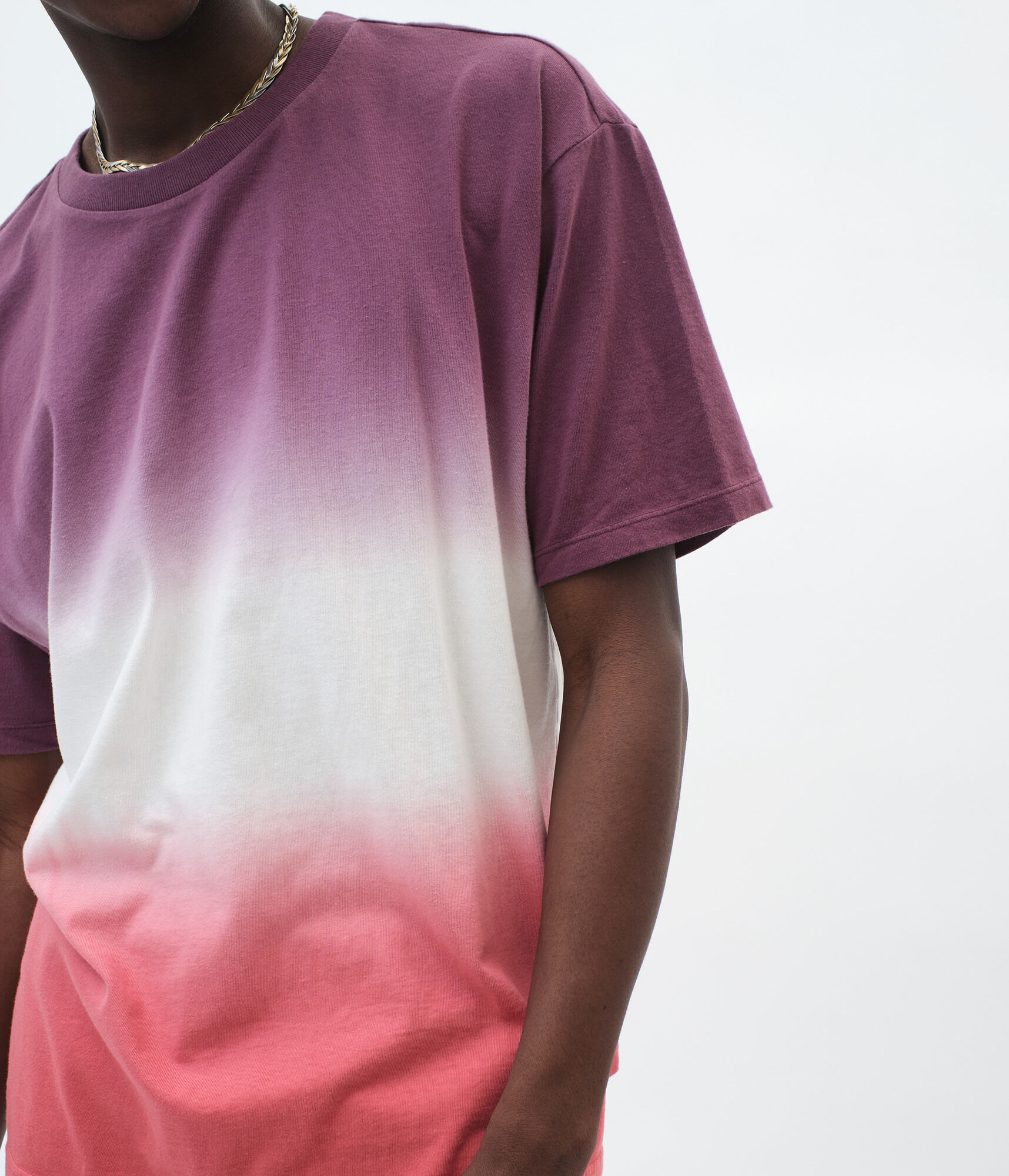 Dip-Dye Loose-Fit Crew Tee