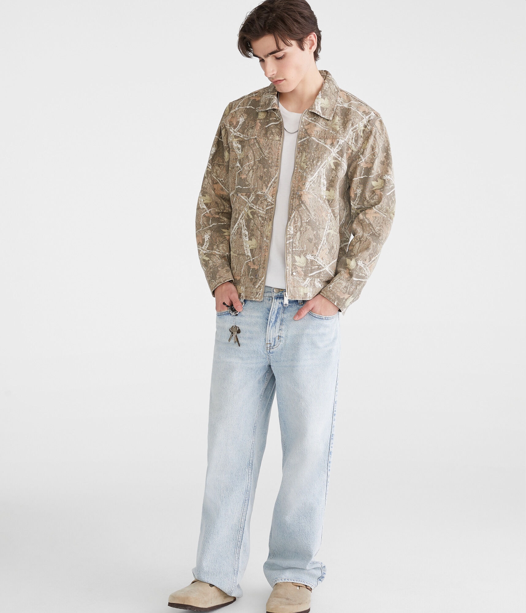 Forest Camo Canvas Mechanic Jacket