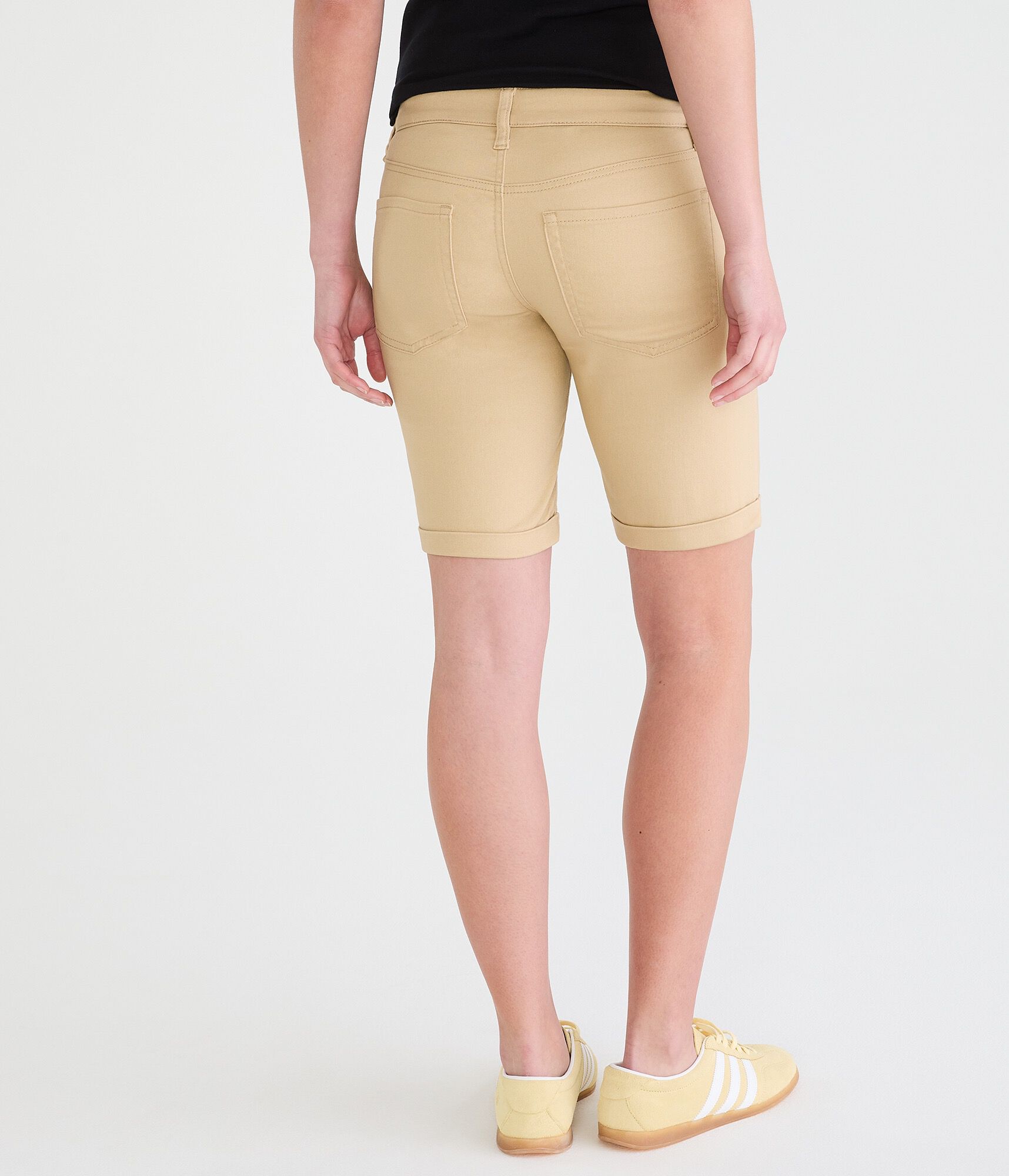 Mid-Rise Uniform Bermuda Shorts