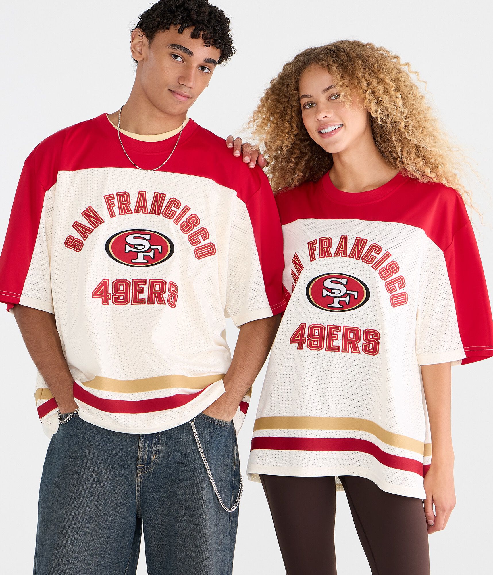 San Francisco 49ers Colorblock Mesh Top