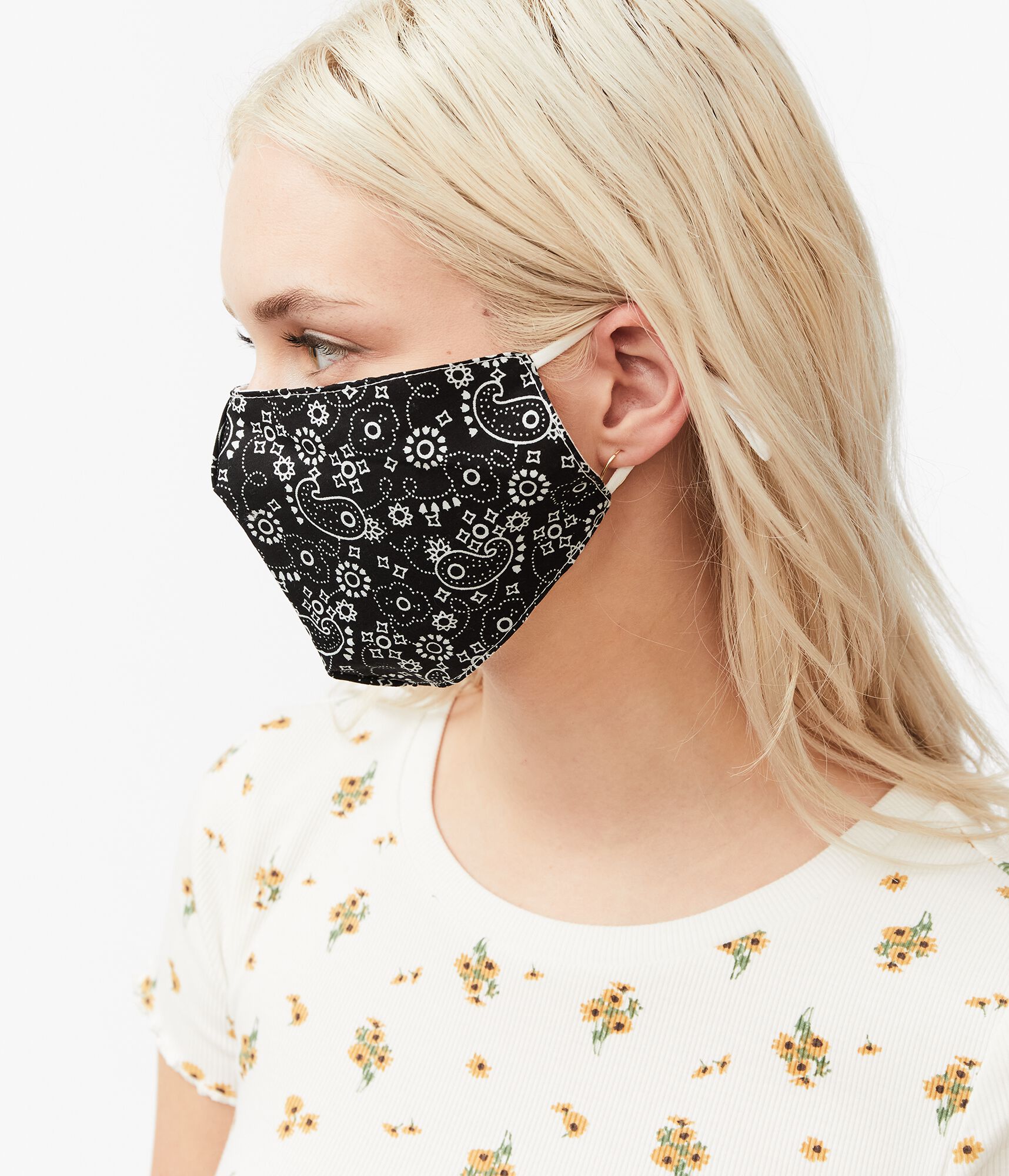 Bandana-Print &amp; Denim Mask 2-Pack