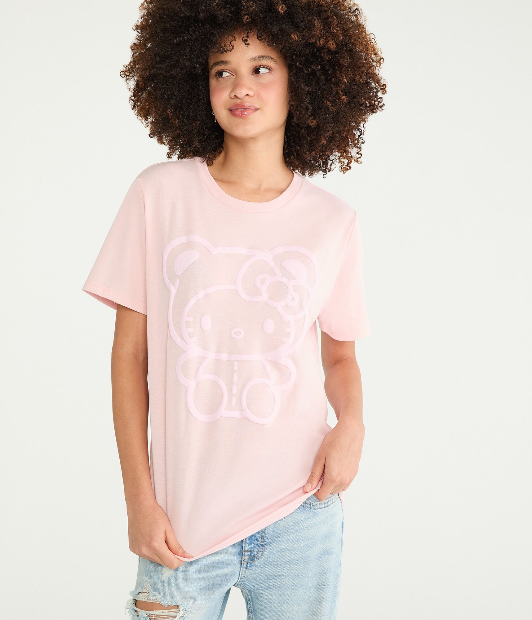 Hello Kitty | Aero Tonal Teddy Oversized Graphic Tee