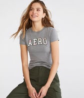 Aero Floral Appliqué Graphic Tee