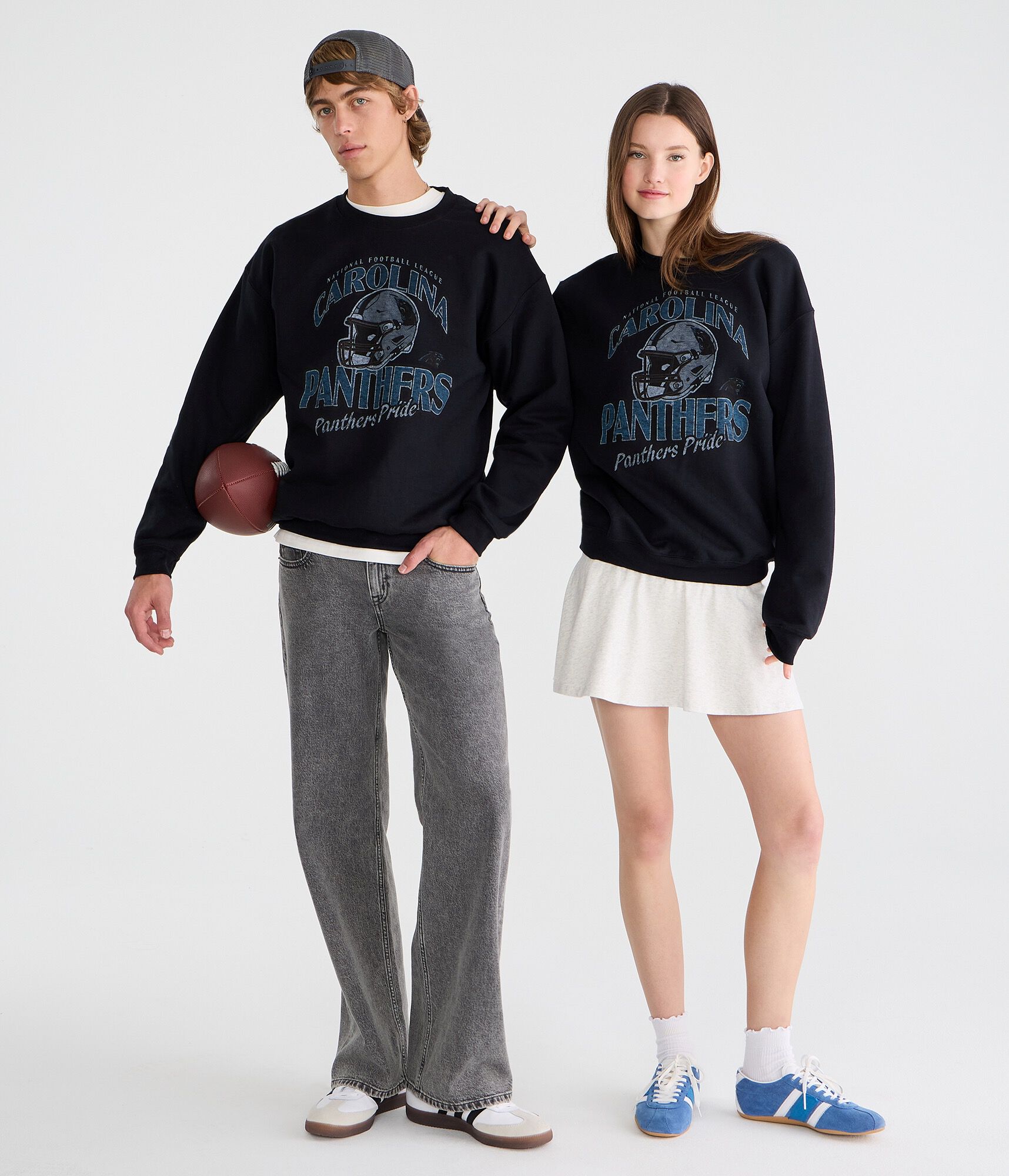 Carolina Panthers Helmet Crew Sweatshirt