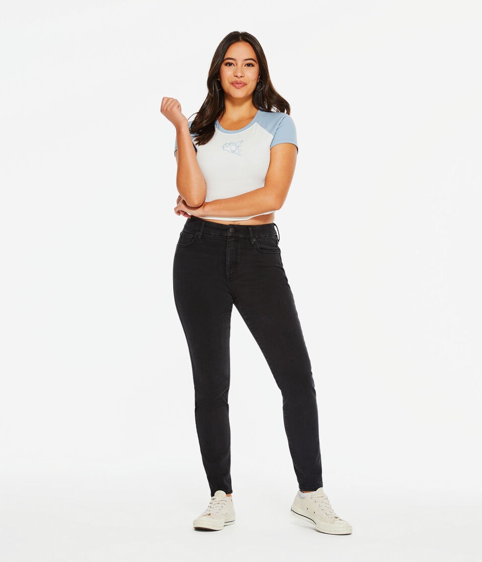 Seriously Soft Angel Cropped Raglan Baby Tee